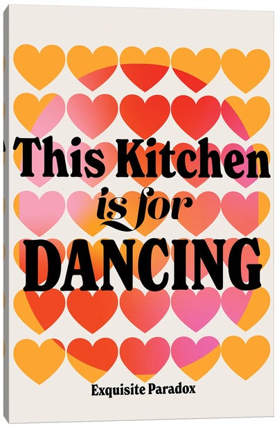 This Kitchen Is For Dancing Canvas Art Print - '70s Aesthetic
