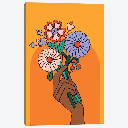 Flower Handful Canvas Print #EPA7} by Exquisite Paradox Art Print