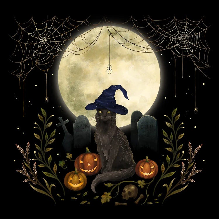 Halloween Cat by Episodic Drawing wall art