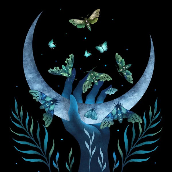 Fine Art Print: Moth Hand by Episodic Drawing