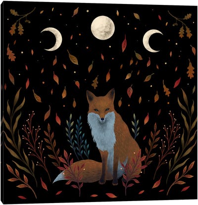 Autumn Fox Canvas Art Print - Episodic Drawing