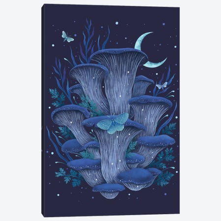 Blue Oyster Canvas Print #EPD29} by Episodic Drawing Canvas Wall Art