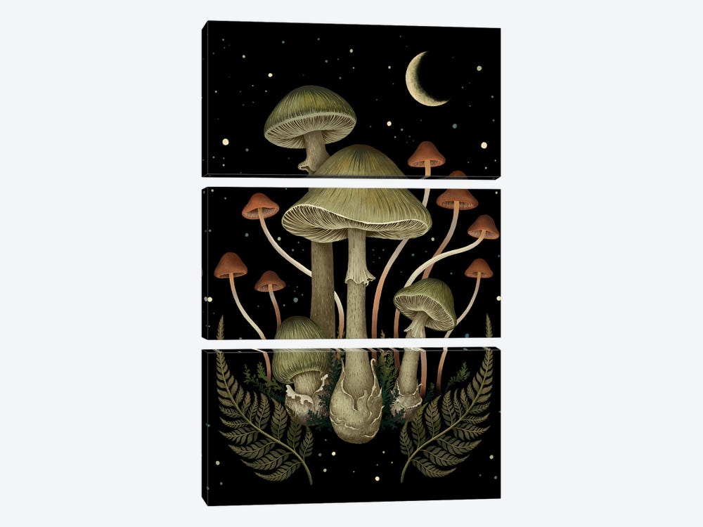 Death Cap by Episodic Drawing 3-piece Canvas Art Print