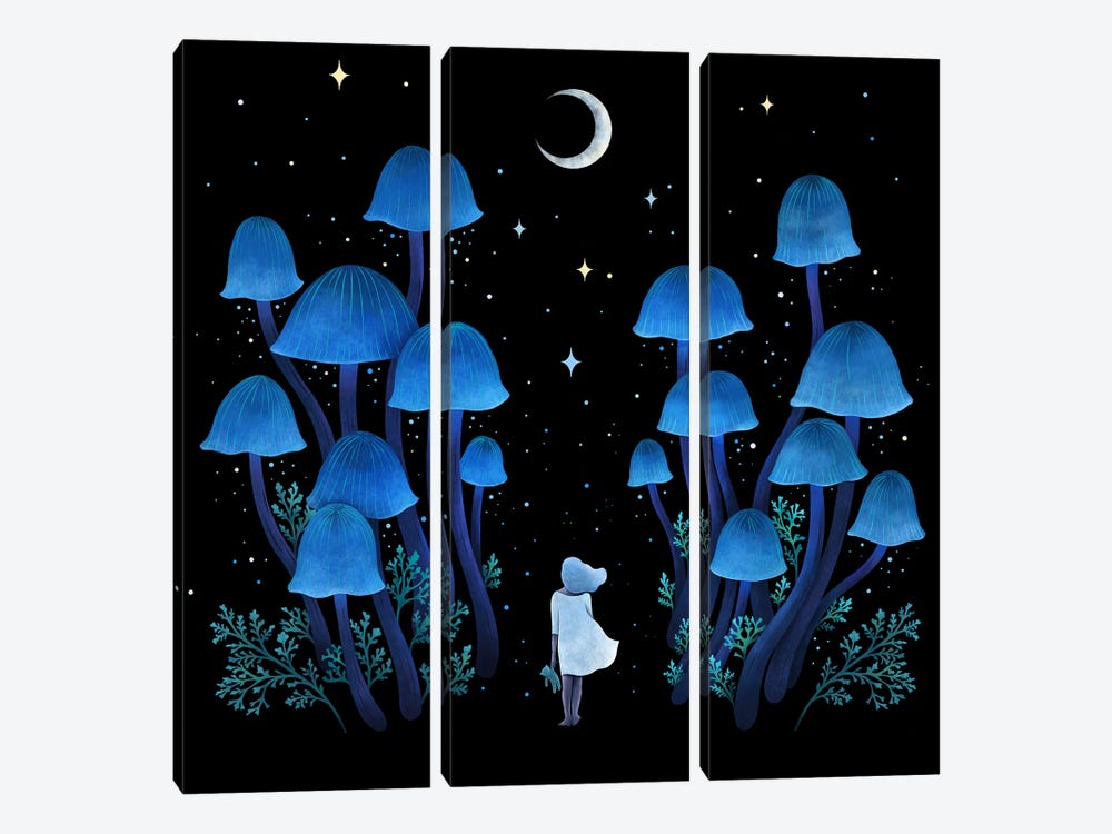 Fungi Forest by Episodic Drawing 3-piece Canvas Wall Art