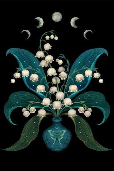 Moths: Lily Of The Valley May Flower by Episodic Drawing