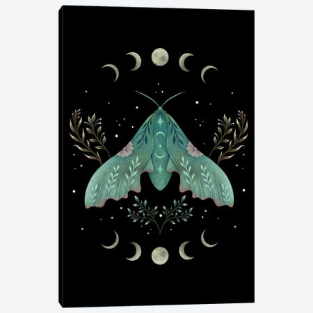Luna And Moth Canvas Print #EPD49} by Episodic Drawing Canvas Art