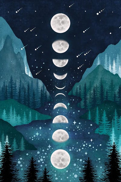 Pine Trees: River And Sky by Episodic Drawing