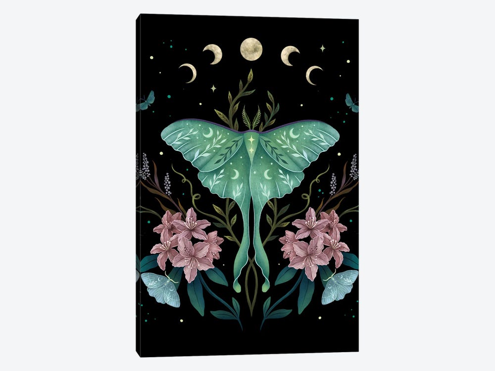 Luna And Rhododendron by Episodic Drawing 1-piece Canvas Artwork