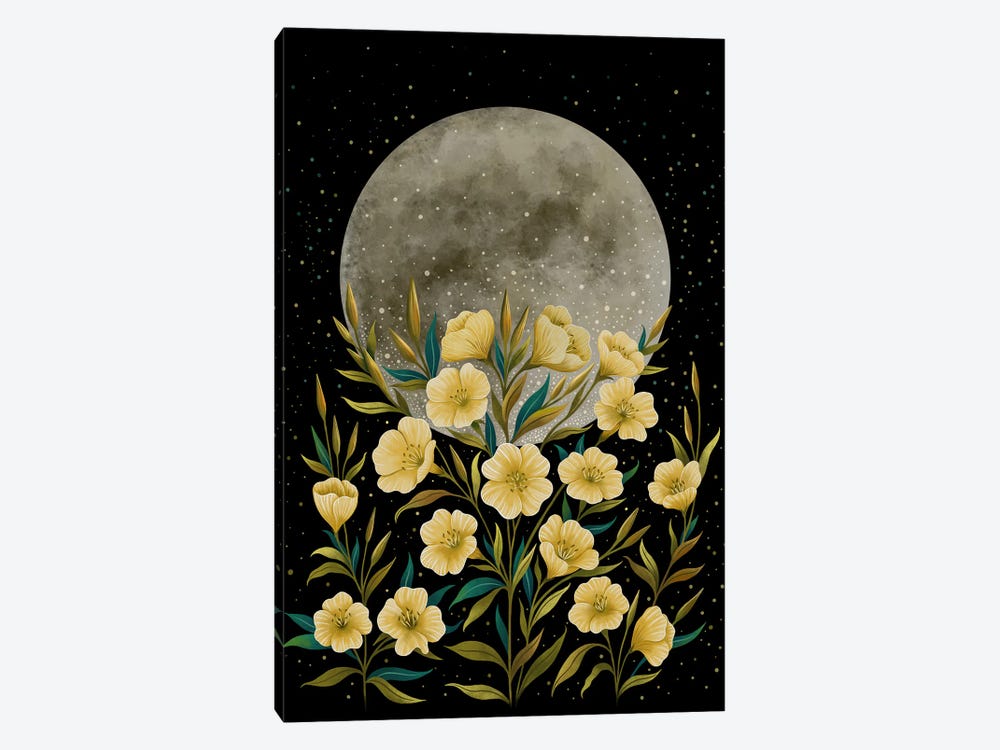 Moon Greeting Yellow by Episodic Drawing 1-piece Canvas Wall Art