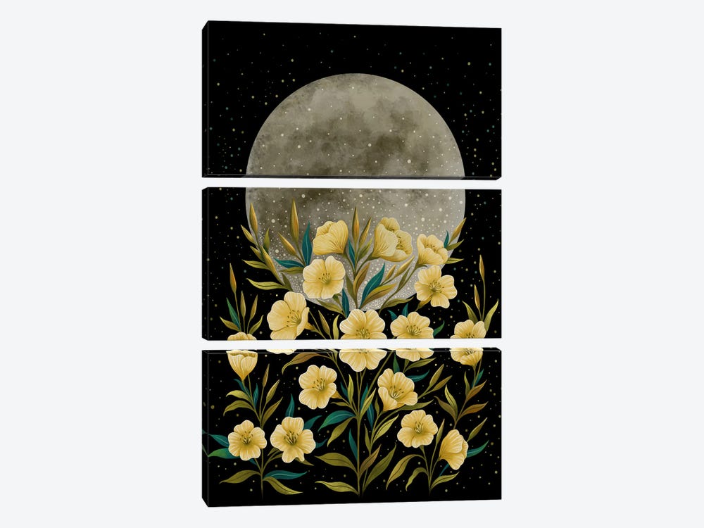 Moon Greeting Yellow by Episodic Drawing 3-piece Canvas Art