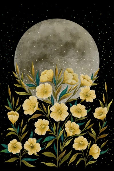 Edgy Bedroom: Moon Greeting Yellow by Episodic Drawing