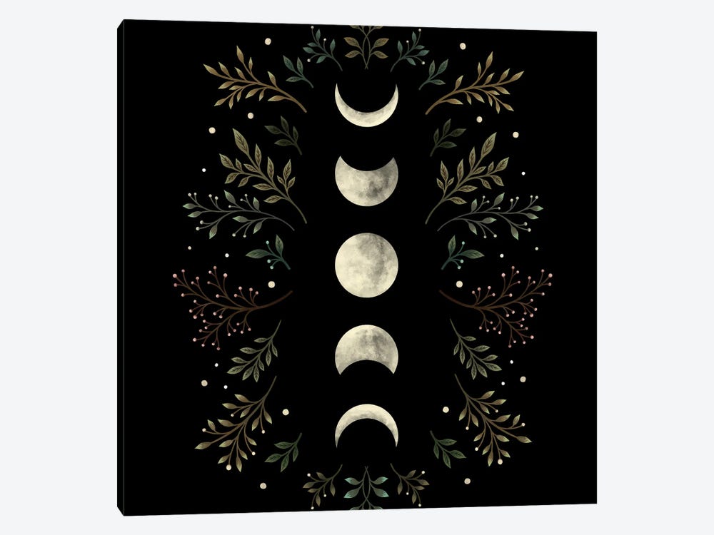 Moonlight Garden Olive by Episodic Drawing 1-piece Art Print