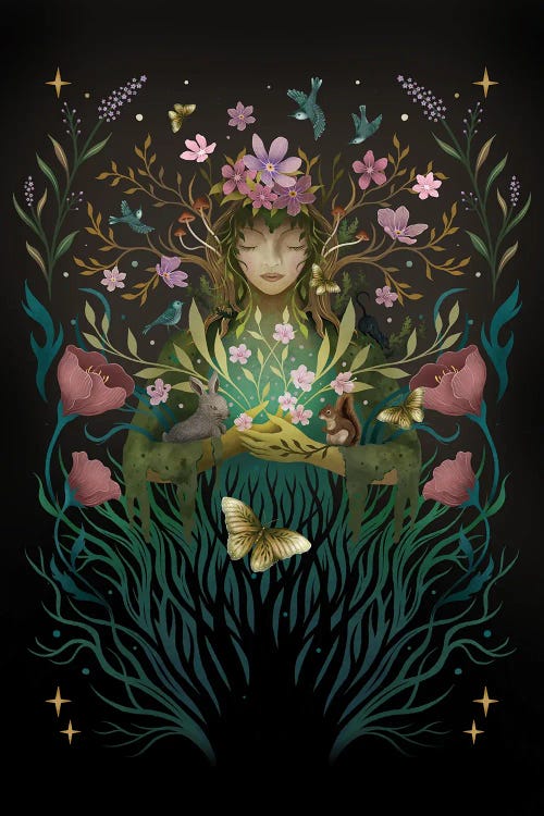 Spring Goddes by Episodic Drawing wall art