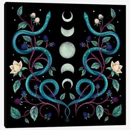 Serpent Moon Canvas Print #EPD7} by Episodic Drawing Canvas Art