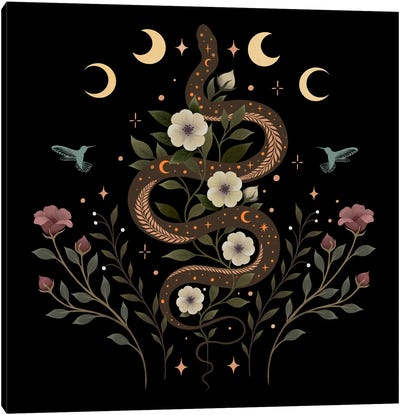 Serpent Spell Canvas Art Print - Snake Art