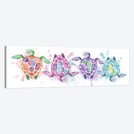 Sea Watercolor Turtles Canvas Print #EPG101} by Ephrazy Graphics Canvas Artwork
