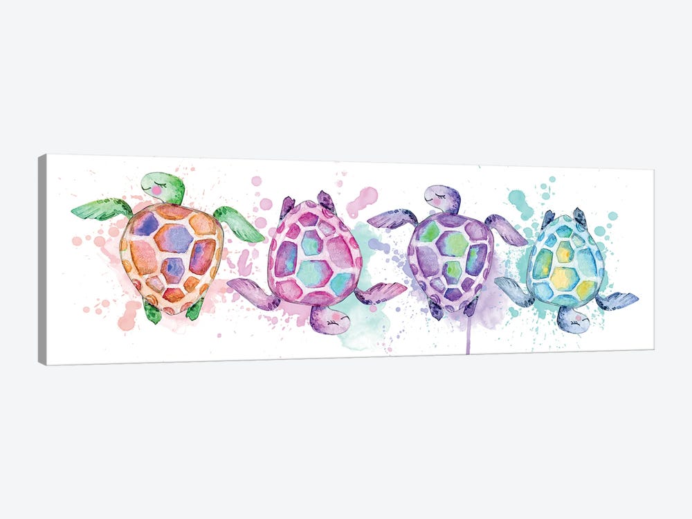Sea Watercolor Turtles by Ephrazy Graphics 1-piece Art Print
