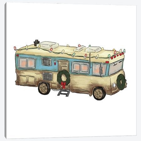 Christmas Vacation Bus Canvas Print #EPG107} by Ephrazy Graphics Canvas Print