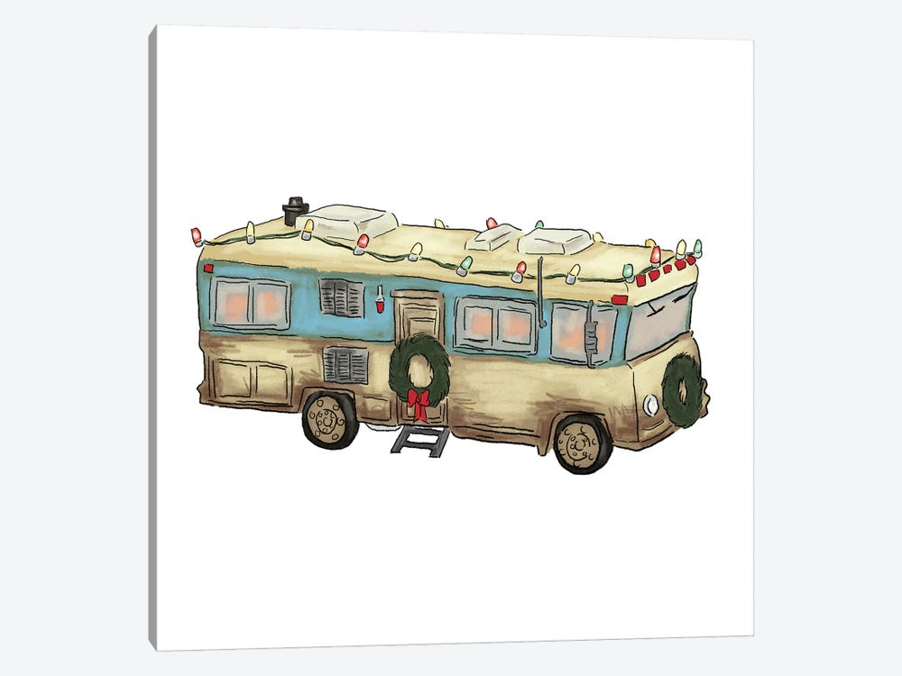 Christmas Vacation Bus by Ephrazy Graphics 1-piece Art Print