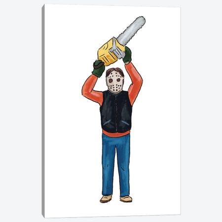 Christmas Vacation Chainsaw Canvas Print #EPG108} by Ephrazy Graphics Canvas Artwork