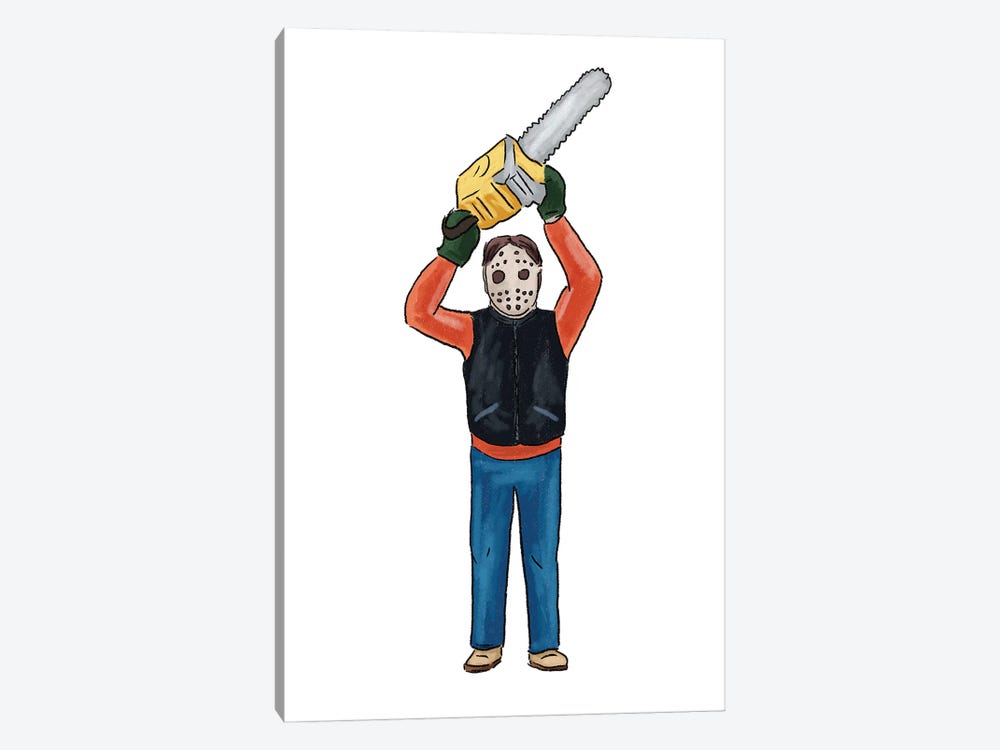 Christmas Vacation Chainsaw by Ephrazy Graphics 1-piece Canvas Wall Art