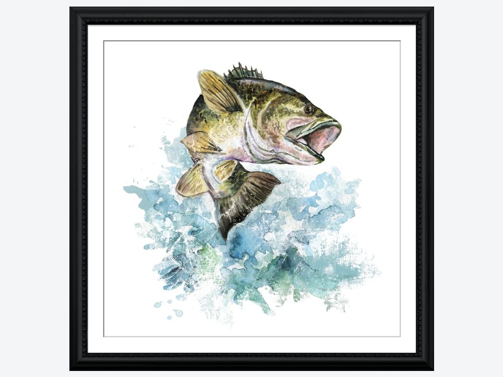 Bass Fishing Art Print by Ephrazy Graphics