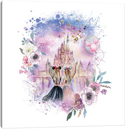 Magic Kingdom Girls Canvas Art Print - Art Gifts for Kids & Teens