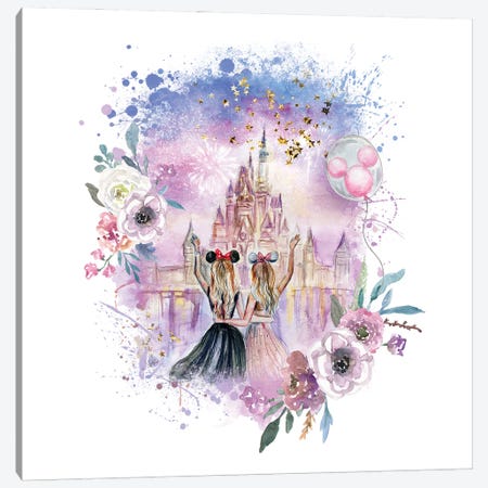 Magic Kingdom Girls Canvas Print #EPG123} by Ephrazy Graphics Canvas Art
