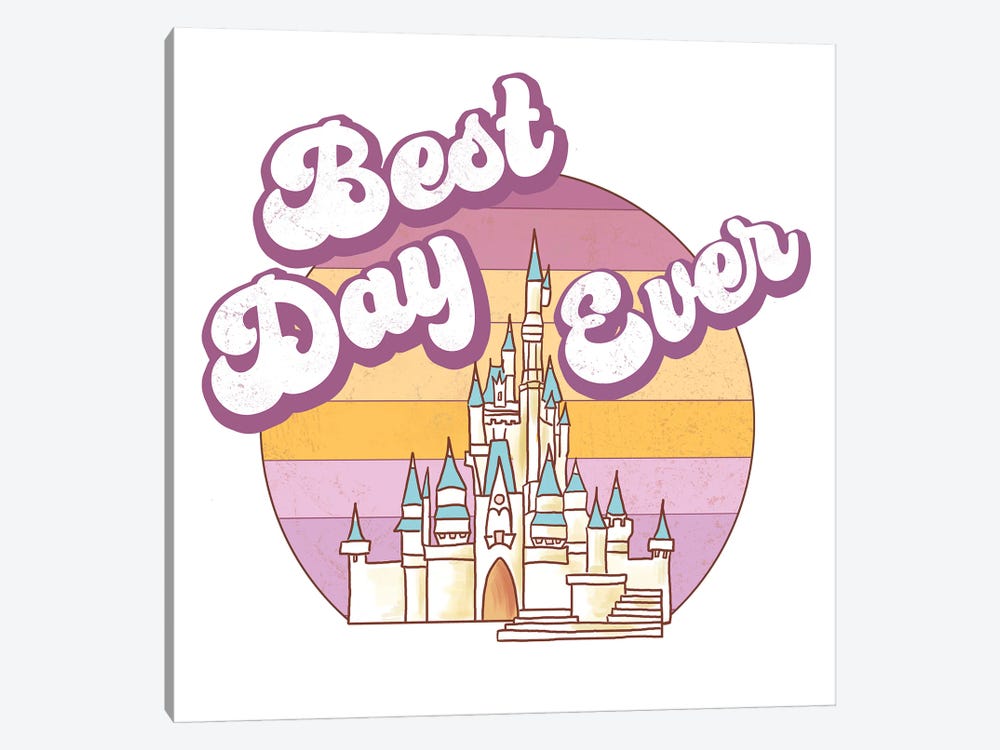 Best Day Ever Retro Castle II by Ephrazy Graphics 1-piece Canvas Art Print