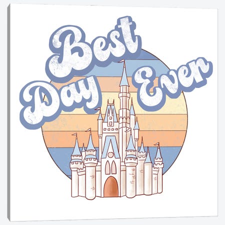Best Day Ever Retro Castle V Canvas Print #EPG132} by Ephrazy Graphics Canvas Print