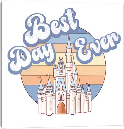 Best Day Ever Retro Castle V Canvas Art Print - Ephrazy Graphics