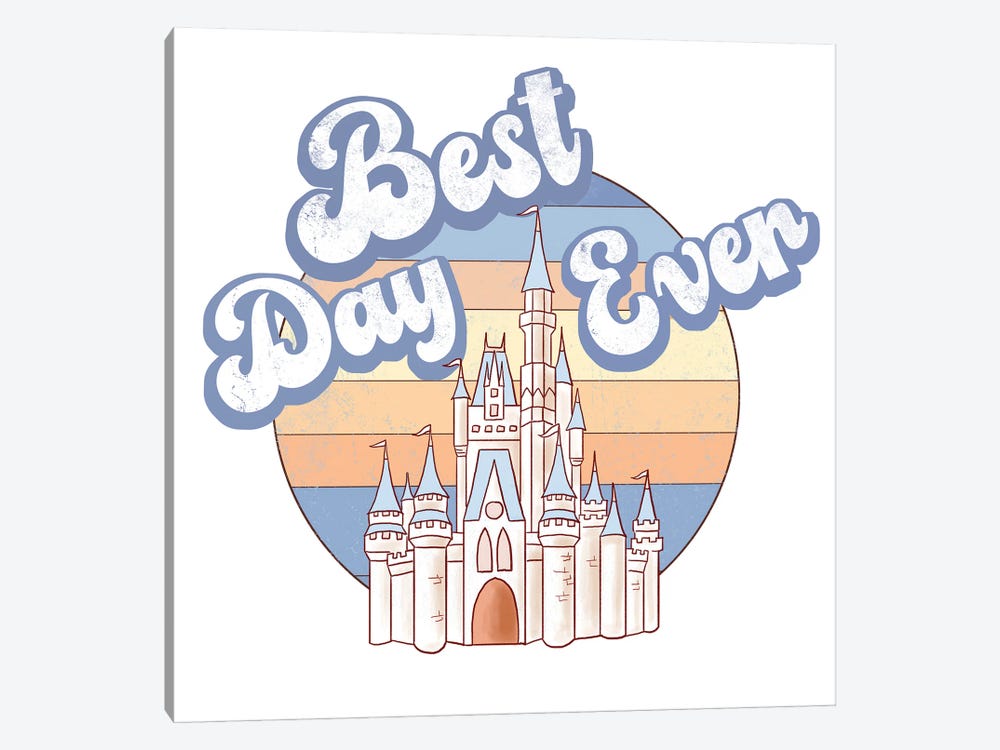 Best Day Ever Retro Castle V by Ephrazy Graphics 1-piece Canvas Print