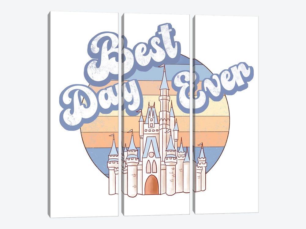 Best Day Ever Retro Castle V by Ephrazy Graphics 3-piece Canvas Print