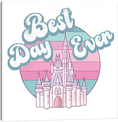 Best Day Ever Retro Castle VII Canvas Art Print - Ephrazy Graphics