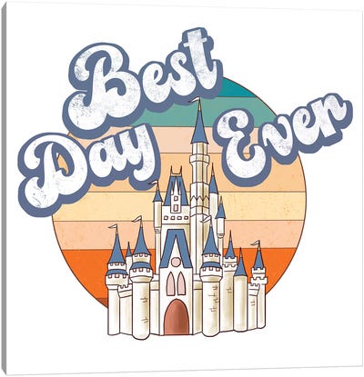 Best Day Ever Retro Castle VIII Canvas Art Print - Ephrazy Graphics