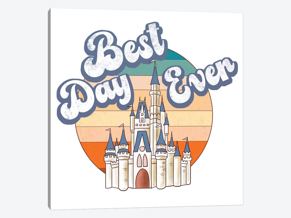 Best Day Ever Retro Castle VIII by Ephrazy Graphics 1-piece Art Print