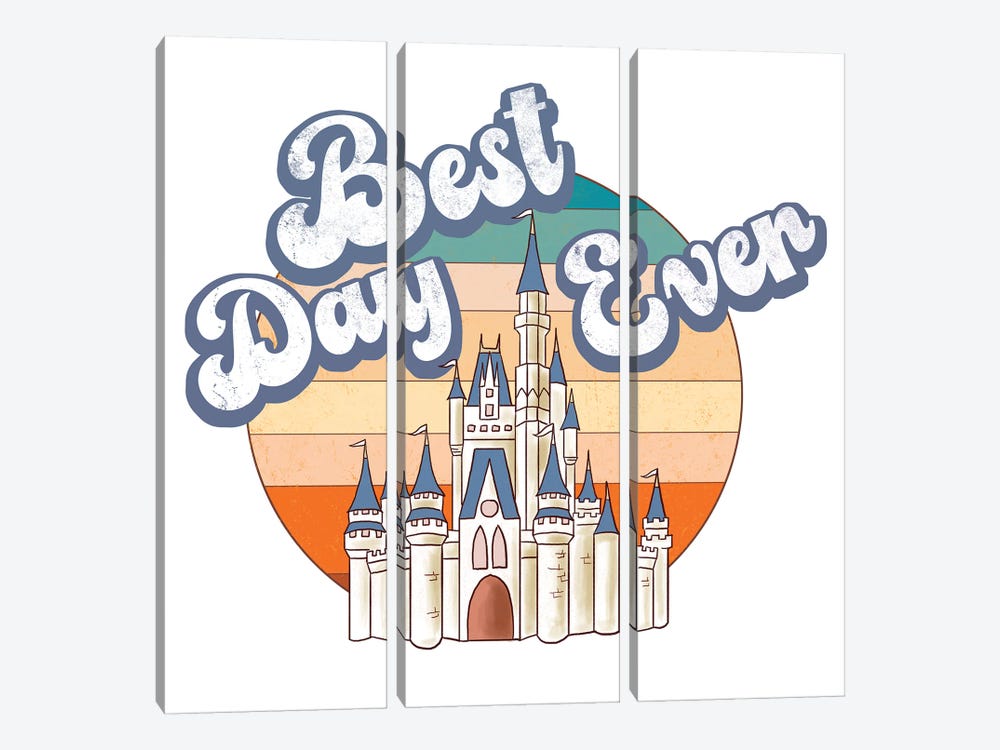Best Day Ever Retro Castle VIII by Ephrazy Graphics 3-piece Art Print