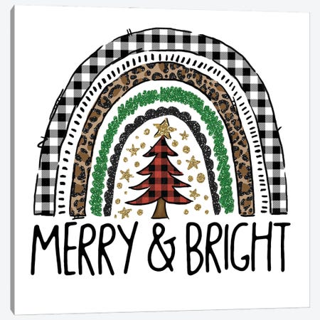 Merry And Bright Rainbow Canvas Print #EPG135} by Ephrazy Graphics Canvas Artwork