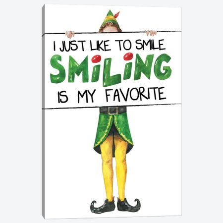 Elf II. I Just Like To Smile Canvas Print #EPG13} by Ephrazy Graphics Canvas Wall Art