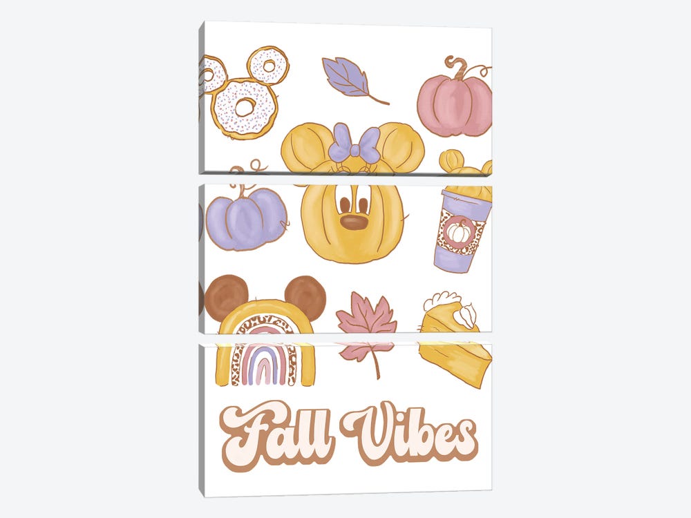 Fall Vibes by Ephrazy Graphics 3-piece Art Print
