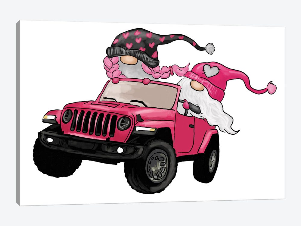 Valentine Off Road With Gnomies by Ephrazy Graphics 1-piece Canvas Art