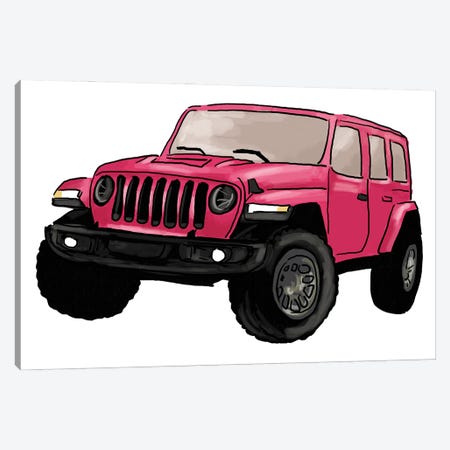 Pink Off Road Canvas Print #EPG143} by Ephrazy Graphics Canvas Artwork