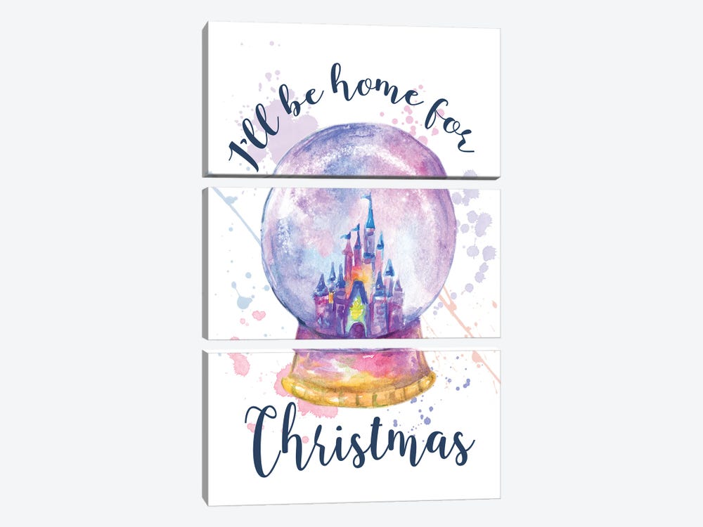 I'll Be Home For Christmas by Ephrazy Graphics 3-piece Canvas Art Print