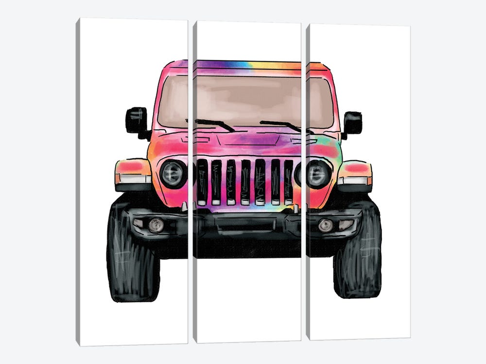 Tie Dye Off Road by Ephrazy Graphics 3-piece Canvas Wall Art
