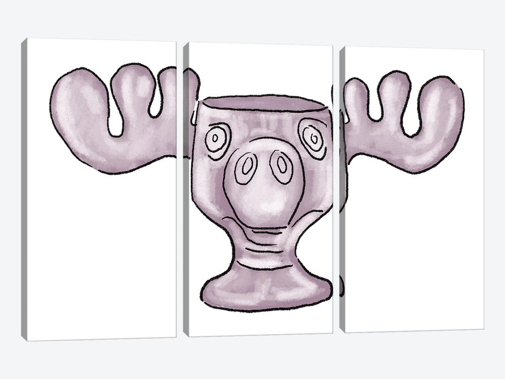 Moose Mug by Ephrazy Graphics 3-piece Art Print