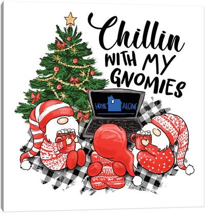 Christmas Gnomies Movie Canvas Art Print - Gnomes