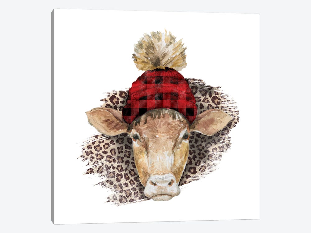 Cow Head Christmas II by Ephrazy Graphics 1-piece Art Print