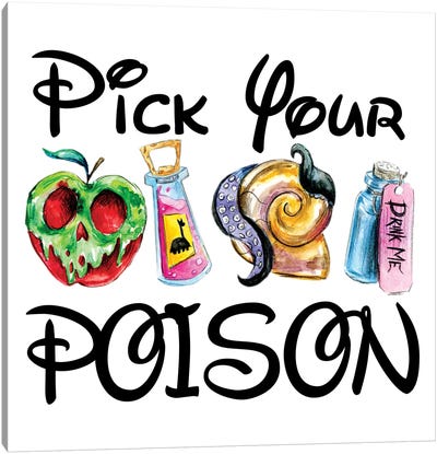 Pick Your Poison Canvas Art Print - Witch Art