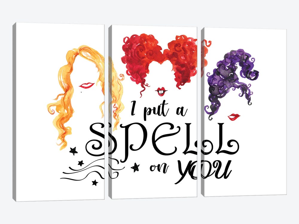 Sanderson Sisters. I Put A Spell On You by Ephrazy Graphics 3-piece Canvas Wall Art
