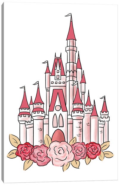 Valentine Princess Castle Canvas Art Print - Ephrazy Graphics